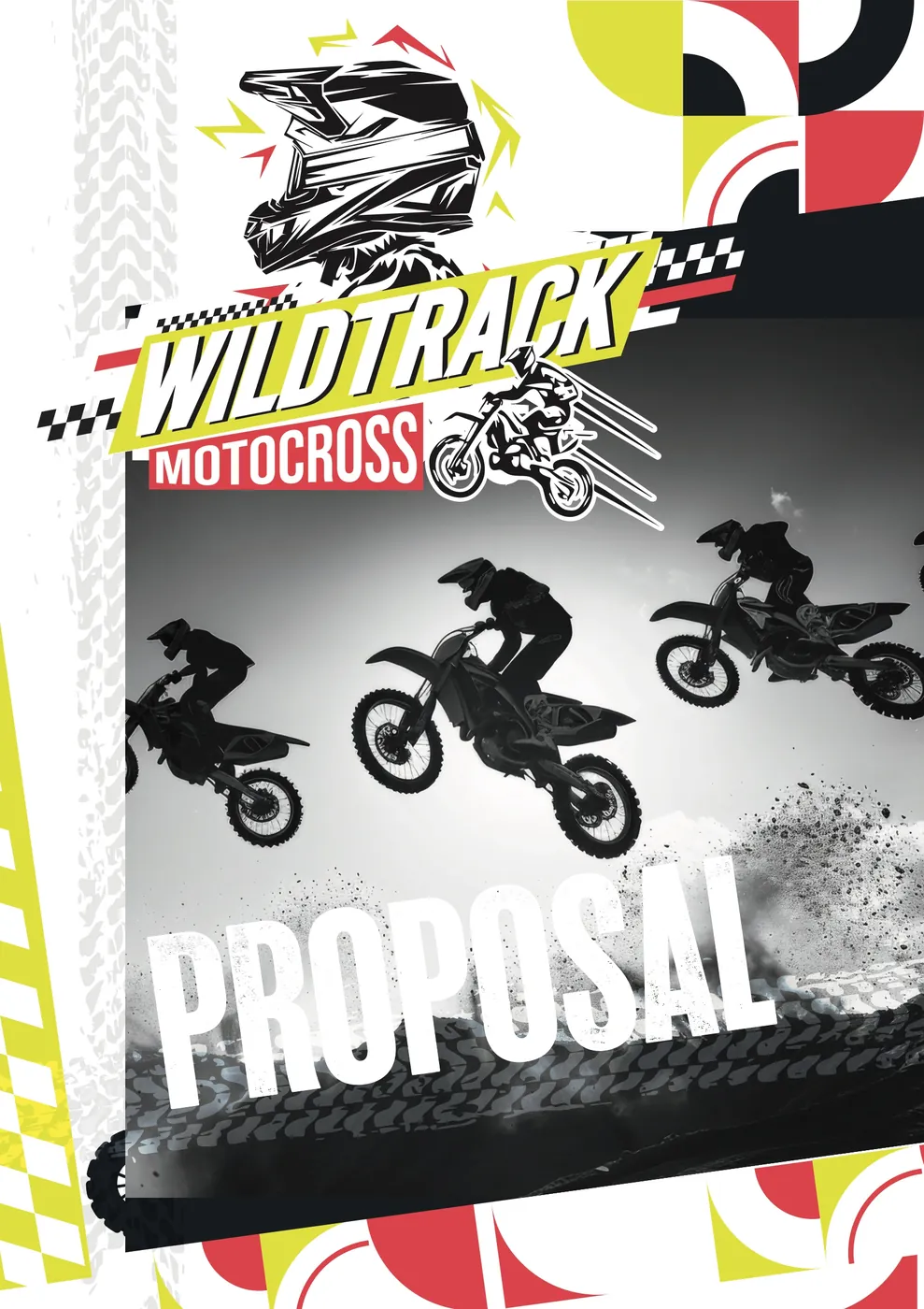 Riders in silhouette over a jump, Wildtrack Motocross