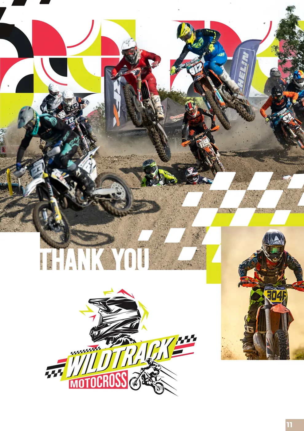 Riders in the air over a jump