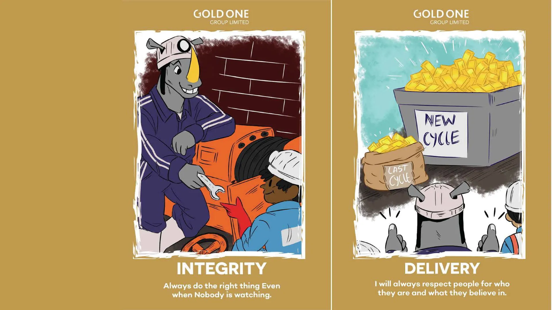 Integrity and Delivery values posters