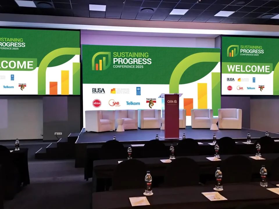 Sustaining Progress Conference stage, Sandton