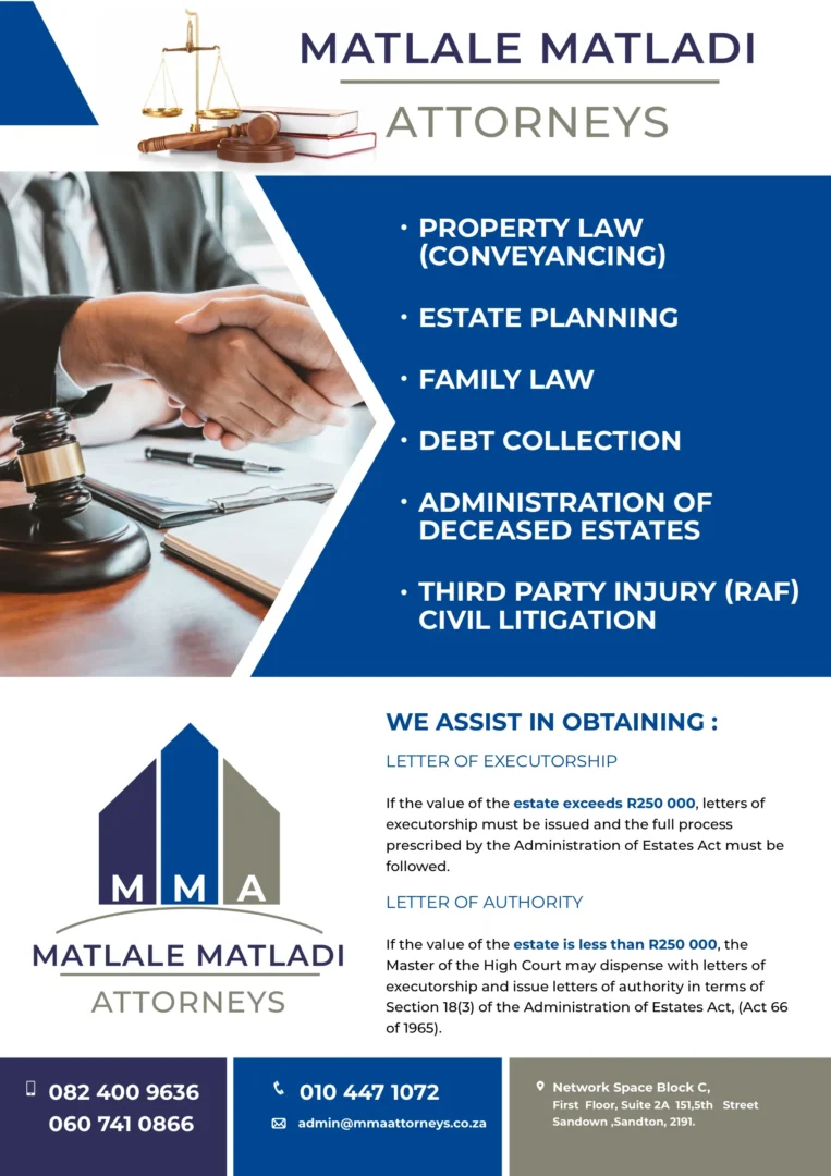 Matlale Matladi Attorneys flyer