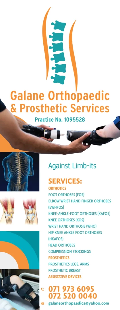 Galane Orthopaedic & Prosthetic Services pull-up banner