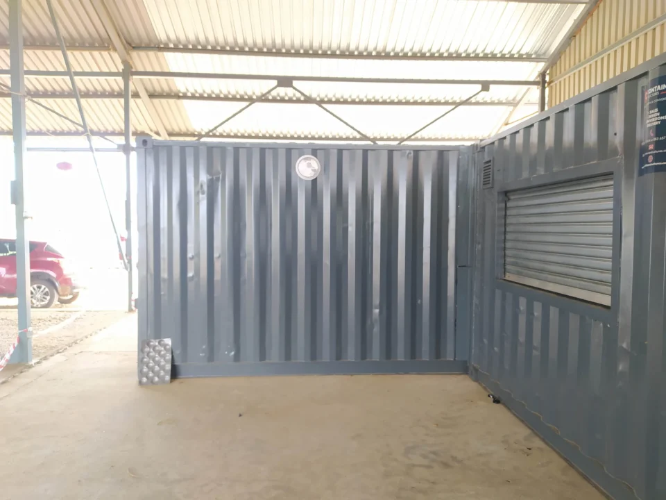 The containers before paint