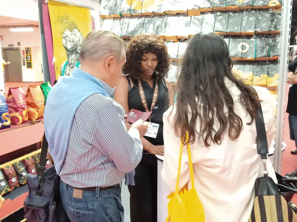 A busy afternoon at the stand